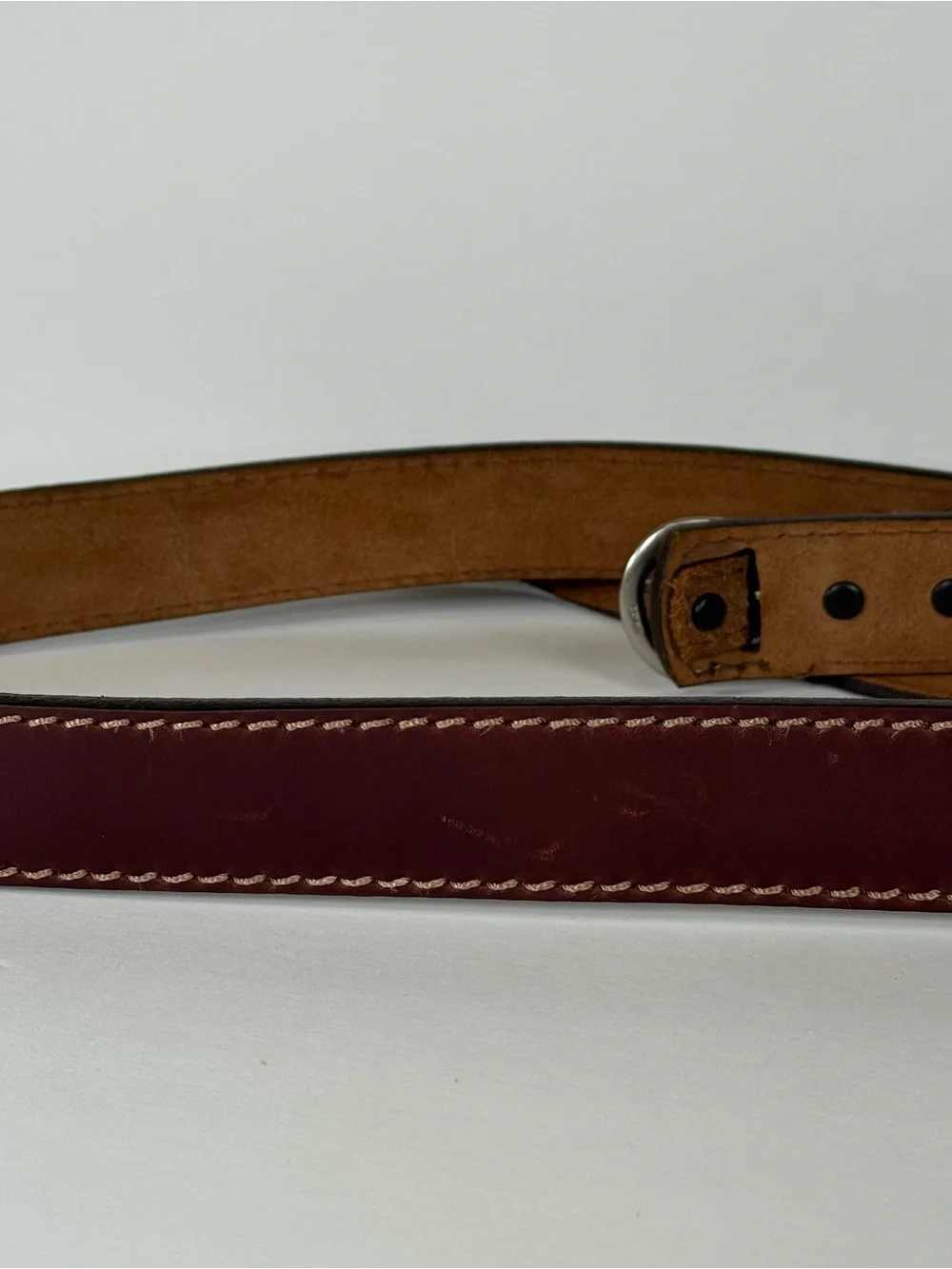 Duluth Trading Company Brown Leather Belt Work Western Size 38 90013 USA Made